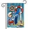 Nautical Adventure Summer Garden Flag Sailboat Crab 18" x 12.5" Briarwood Lane - 2 of 4