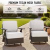 YARDSIGHT 2-Piece Outdoor Swivel Lounge Chairs with Cushions, Patio Aluminum Armchairs with 360-Degree Rotation for Garden, Deck, or Poolside - 4 of 4