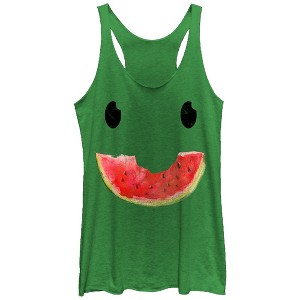 Women's Lost Gods Watermelon Smile Racerback Tank Top - 1 of 3