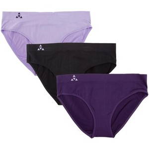 Balanced Tech Women's Seamless Bikini 3 Pack - Black/Grey Assorted - X-Large - 1 of 4