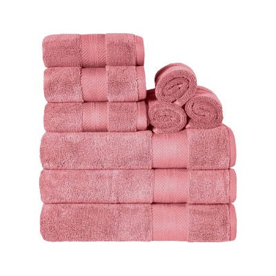 Luxury Cotton Heavyweight Solid Plush Towel Set by Blue Nile Mills