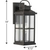 Progress Lighting Williamston 1-Light Antique Pewter Outdoor Wall Lantern with Clear Glass - 4 of 4