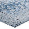 Modway Chiara Distressed Floral Lattice Contemporary 8x10 Area Rug - Moroccan Blue,  100% Soft Heat-Set Polypropylene ,  Tight Low Pile Weave - 3 of 4