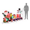 8ft Christmas Inflatables Outdoor Decorations Train w/ Santa Claus, Snowman, Penguin & Gift Boxes, Blow-Up LED Yard Christmas Decor for Lawn Party - 3 of 4