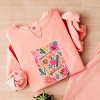 Simply Sage Market Boho Teacher Book Floral Lightweight Garment Dyed Sweatshirt - 3 of 4