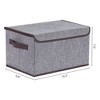 REGALWOVEN Fabric Collapsible Storage Bin Cube with Handles and Lid for Shelves Closet - 4 of 4