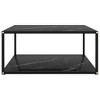 vidaXL Coffee Table Black 31.5 in.x31.5 in.x13.8 in. Tempered Glass - 2 of 4