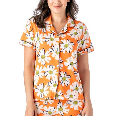 Hello Mello Women's Carried Away Lounge Short Sleeve Shirts Pajama Tops