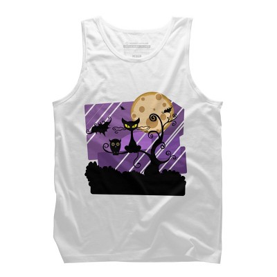 Men's Design By Humans Night Halloween moon By ChadiElHanchi Tank Top