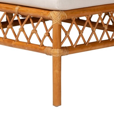Aina Light Honey Rattan and Rubberwood Dining Nook Set
