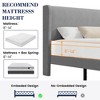 Queen Bed Frame with Headboard, Modern Upholstered Platform Bed in Linen Fabric, Mattress Foundation - 4 of 4