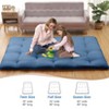 Solid Japanese Floor Mattress Indoor Furniture Living Room Bedroom Futon Mattress, Foldable & Portable Tatami Mat Roll Up Camping Mattress Pad - 4 of 4