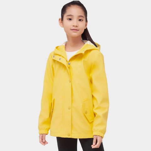 Куртки Rokka&Rolla Waterproof Rain Coats Rubberized Jackets-Yellow, size 8 для девочек, цвет: Жёлтый