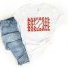 Simply Sage Market Red Baseball Stacked Short Sleeve Tee - 3 of 4