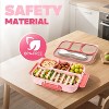 4-Compartment Bento Lunch Box for Adults, Drop-Proof & Dishwasher Safe, Pink - 3 of 4
