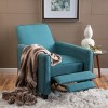 Coolbibila-Adjustable Fabric Push Back Recliner Chair,Elegant Upholstered Reading Chair,Accent Armchair With Footrest And Wooden Legs - 3 of 4