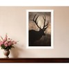 HomeRoots Elk Sunrise White Framed Print Wall Art - 2 of 4