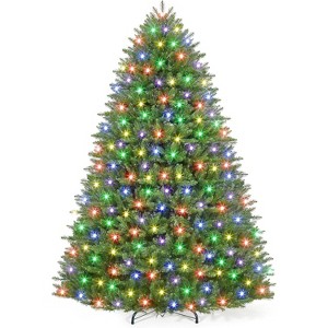 Acekool Christmas Tree with 200 LED Lights, 8 Modes, Foot Pedal, Timer, Artificial Pine, Foldable Stand, Holiday Decor - 1 of 4