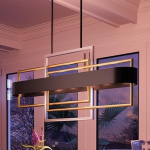 Urban Ambiance Luxury Modern Chandelier,  16-3/8" x 38",  Midnight Black Finish, UHP2780 - 1 of 4