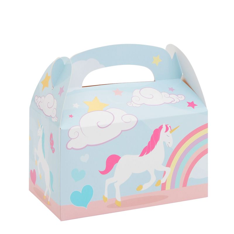 Treat Boxes - 24-Pack Paper Party Favor Boxes, Unicorn Design Goodie Boxes for Birthdays and Events, 2 Dozen Party Gable Boxes, 6 x 3.3 x 3.6 Inches, 5 of 9