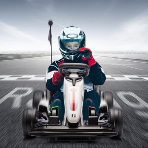 24V Electric Go Kart for Kids, 7.5 mph Drift Kart with Dual 200W Motors, Adjustable Length, Racing Ride On Toy for Ages 6+ - 1 of 4