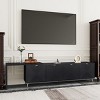 Extendable TV Stand for 70"-90" TVs, Modern Entertainment Center with Storage Cabinets, Adjustable Shelves, Metal Frame Console-Maison Boucle - 3 of 4