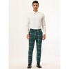 Lars Amadeus Men's Plaid Casual Slim Fit Flat Front Checked Printed Business Trousers - 3 of 4