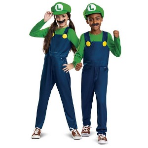 Nintendo Super Mario Bros Luigi Classic Elevated Kids' Halloween Costume - 1 of 4