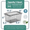 Tribello Plastic Storage Container Bin With Latching Lids For Organizing - Tinted - 2 of 4