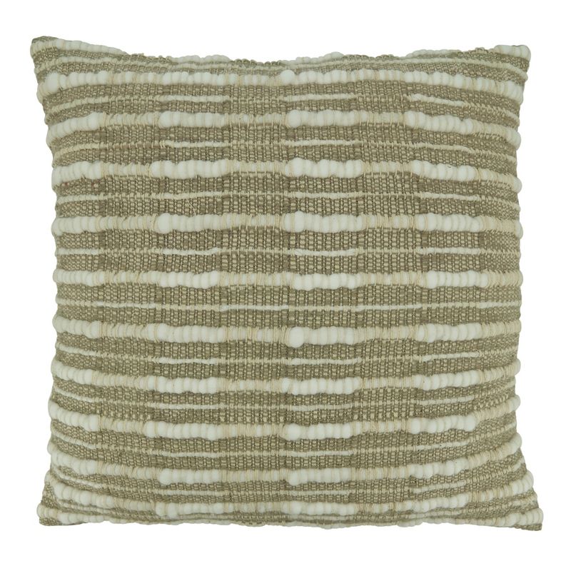 Saro Lifestyle Striped Design Woven Throw Pillow With Down Filling, 1 of 4