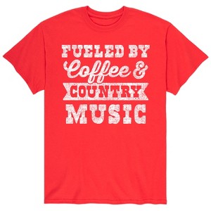 Men's - Instant Message - Fueled by Coffee and Country Music Short Sleeve Graphic T-Shirt - 1 of 4