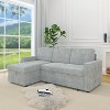 TiramisuBest 85 Inches Sofa Bed, Modular Sectional Sofa with Storage, Sideboard Buffet Style Design for Living Room - 3 of 4