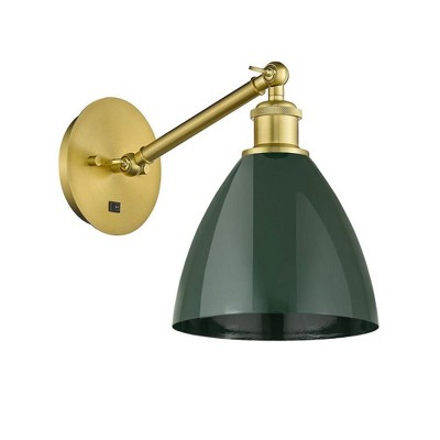 Plymouth Dome - 1 Light Wall Sconce In Industrial Style-13.25 Inches Tall and 7.5 Inches Wide