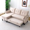 Lyngins Reversible L-Shaped Sofa, Chaise Sectional Sofa with Storage – Cotton-Linen Upholstered Couch for Living Room, Offices & Apartments - 4 of 4