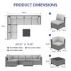 7-Piece Outdoor Patio Furniture Set with Glass Top Coffee Table, PE Rattan Wicker Sectional Modular Conversation Sofa Set w/ Cushions for Patio - 2 of 4