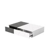 CENGHU Modern Style White Coffee Table with 2 Storage Spaces, Living Room Center Table, End Table, Side Table for Living Room, Dining Room, Bedroom - 3 of 4