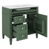 Ridstar 33.8 in. H Green Bathroom Storage Cabinet with 2 Drawers and a Tip-out Drawer - 2 of 4