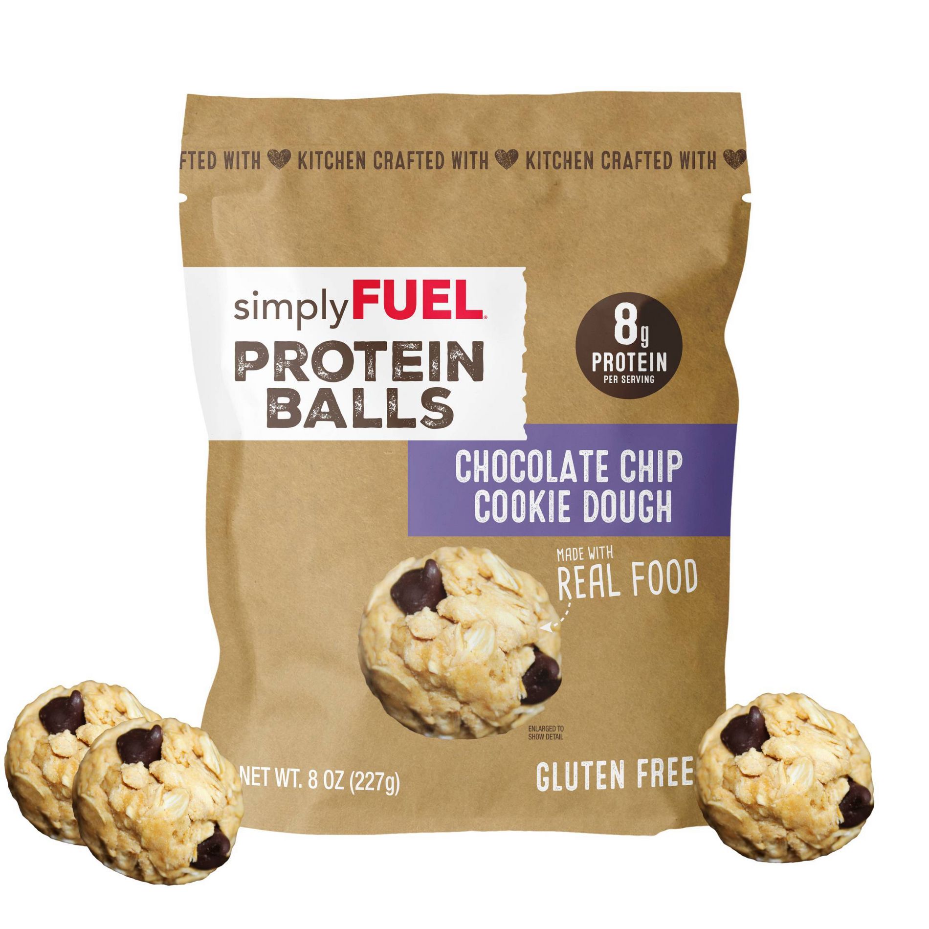 simplyFUEL Chocolate Chip Cookie Dough Protein Balls - 8oz/6ct