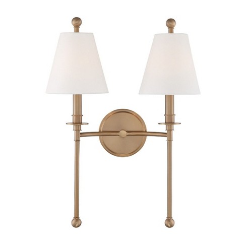 Crystorama Lighting Riverdale 2 - Light Sconce in  Aged Brass - image 1 of 4