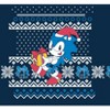 Sonic The Hedgehog Holiday Presents & Snowflakes Crew Neck Long Sleeve Boy's Navy Sweater - 4 of 4