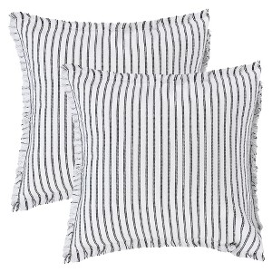 REGALWOVEN Striped Boho Throw Pillow Cover with Tassels Fringe for Home Decoration 2 Pcs - 1 of 4