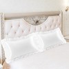 PiccoCasa Envelope Closure Satin Ruffled Pillowcase 2 Pcs - 2 of 3