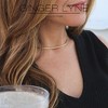 Herringbone Chain Necklace for Men or Women 18 Inch 5.5mm Wide 18K Gold Plated Stainless Steel Ginger Lyne - 4 of 4
