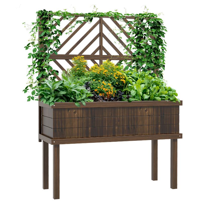 Vince 2-Tier Wooden Raised Garden Bed, Planter Stand Box for Flowers, Herbs and Vegetables, Outdoor Furniture - The Pop Home, 2 of 8