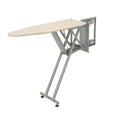 Rev-A-Shelf Sidelines CPUIBSL-14-SM-1 Premier  Pop Up Ironing Board with Soft-Closing Metal Frame and Overtraveling, Lockable Legs, Cream/Silver