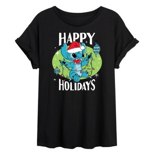 Women's - Lilo and Stitch -  Oversized Graphic T-Shirt - 1 of 4