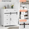 Bathroom Vanity, Vintage Vanity Cabinet with Ceramic Sink, Faucet & Drain - 4 of 4