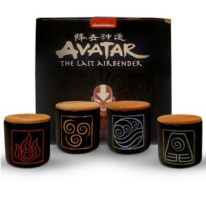 Bazillion Dreams Avatar The Last Airbender Mug Set - Four Nations with Bamboo Lids - Perfect Gift for Avatar Fans of Aang, Katara, Sokka, and Zuko - 1 of 4
