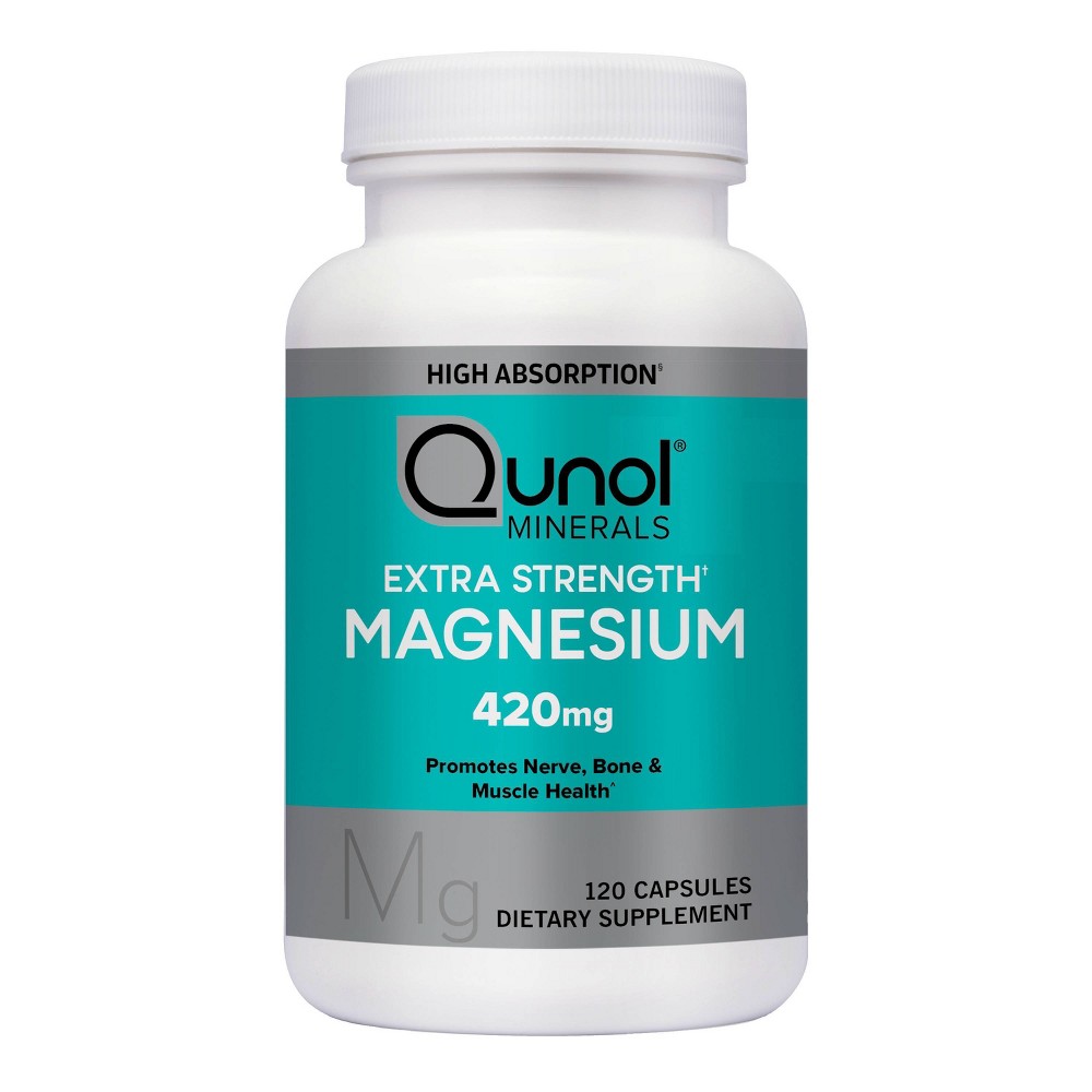 Photos - Vitamins & Minerals Qunol 420mg Mineral Magnesium Dietary Vegan Supplements - 120ct