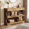 Hommoo 3-Tier Farmhouse Console Table with Storage Shelves - 3 of 4